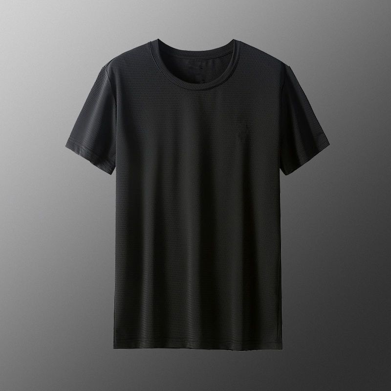 Men's Clothing Ice Silk Mesh T Shirt Summer New Men's Spot Loose Sweatshirt Large Size Men's Thin Short Sleeved Top_viptrois.com
