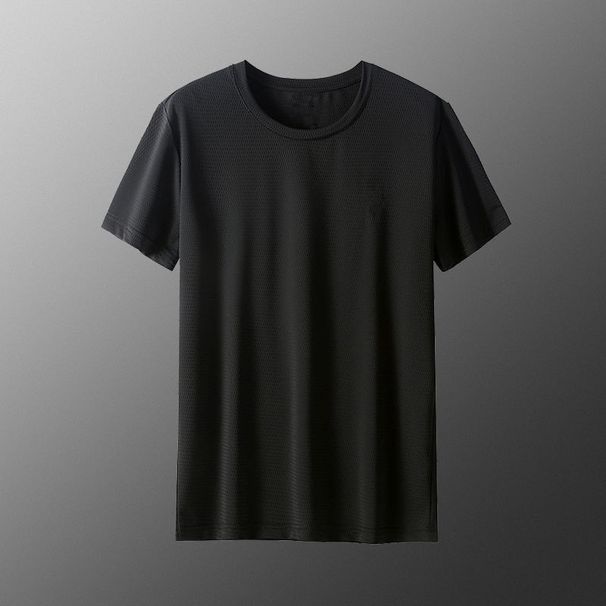 Men's Clothing Ice Silk Mesh T Shirt Summer New Men's Spot Loose Sweatshirt Large Size Men's Thin Short Sleeved Top_viptrois.com