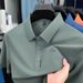 Men's Clothing Nylon Nylon Ice Silk Seamless Short Sleeved Polo Shirt Men's Summer Lapel Casual Elastic Non Iron T Shirt Men's Clothing Wholesale_viptrois.com