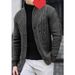 Loom 2024 New European And American Casual Thickened Warm Cable Knit Cardigan Men's Autumn Winter Knitted Sweater_viptrois.com