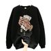 Men's Clothing Autumn And Winter Loose Simple Printed Long Sleeved Versatile Tops_viptrois.com