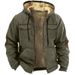 Men’s & Women’s Hooded Sweatshirt, Fleece-Lined Pullover With 3D Digital Print & Brown Inner Pocket, Oversized Zip-Up Casual Streetwear_viptrois.com