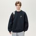 Men's Heavyweight 380g Oversized Crewneck Sweatshirt With Unique Embroidery - Trendy Casual Pullover Hoodie Alternative For Streetwear Lovers_viptrois.com