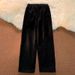 Men's Clothing Retro Corduroy Straight Pants Loose Casual Slim Wide Leg Sports Corduroy Drawstring Mopping Pants Autumn_viptrois.com
