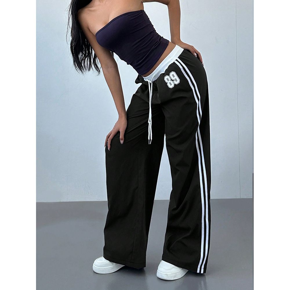 High-Waisted Flowy Jogger Pants – Spring Casual Striped Wide-Leg Trousers (XS-XL, 6 Colors)_viptrois.com