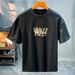 Summer Thin Short Sleeved Pure Men's American Graffiti Trend Printed Xinjiang Cotton_viptrois.com
