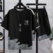 Summer Short Sleeve Shorts Set Men's T-Shirt Youth Loose Plus Size Trendy Brand Student Stylish Outfit Trend_viptrois.com