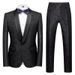 Men's Clothing Groom Wedding Dress Cloth Embroidery Color Matching Suit Two Piece Suit_viptrois.com