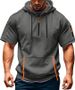 Men's Clothing New Products Zipper Men's Sweatshirt Hoodie Short Sleeve Pullover Zipper Pocket_viptrois.com