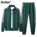 Men's Clothing Spring And Autumn Suit Men's Triangle Letter Fashion Cardigan Jacket Trousers Full Set Sports Leisure Two Piece Suit_viptrois.com
