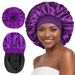 Hot Selling Double Layer Satin Round Hat Silk Double Sided Beauty Hair Care Wide Brim Sleeping Hat Turban Hat For Women_viptrois.com