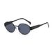 New Style For Women, High-End Metal Fashionable Oval Cat Eye Frame Trendy Wide-Leg Sunglasses_viptrois.com