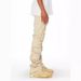 Cargo Straight European And American Fashion Ins Hot Elastic Patchwork Denim Layered Flared Men's Pants_viptrois.com