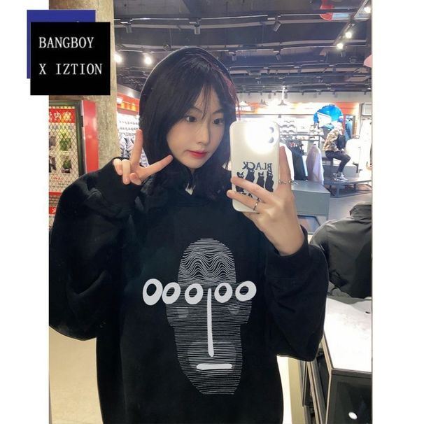 BAN Trendy Brand Hooded Sweatshirt For Men Spring And Autumn Trend American Style Couple Tops Fleece Lined Thickened_viptrois.com