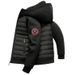 Urban Tech Hooded Jacket For Men & Women - Lightweight Winter Coat With Contrast Paneling, Water-Resistant Polyester (White, Black)_viptrois.com