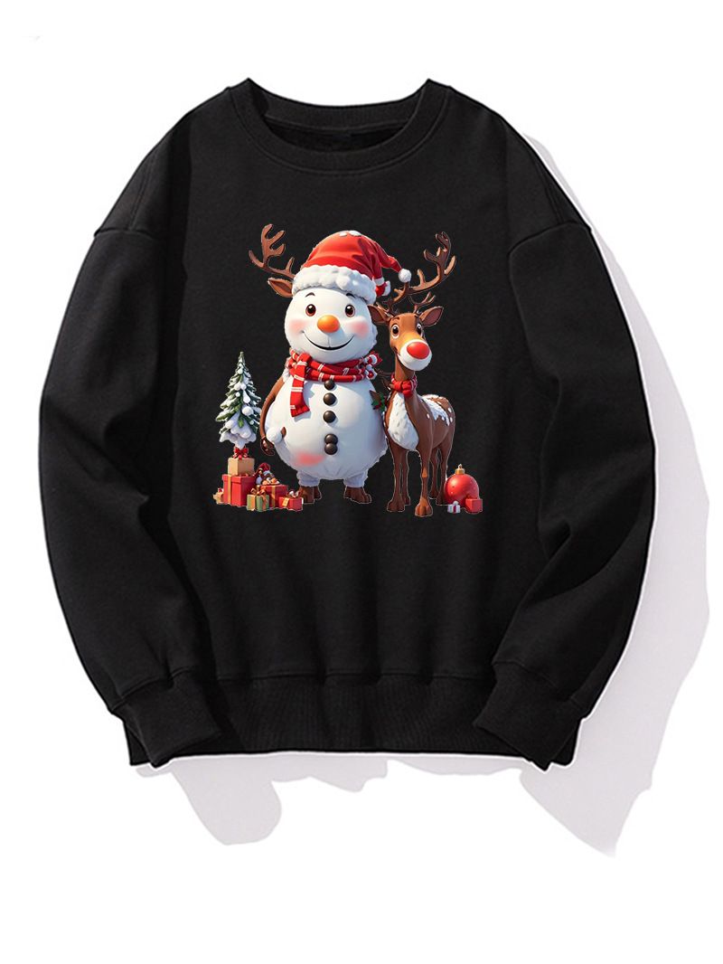 Men's Trendy Sweater Couple's Printed Long-sleeved Ns Style Top Family Bottoming Shirt_viptrois.com