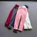 XUANMU Sweet Girls Pants Kids Boys Thick Warm Trousers Winter Children Casual Solid Color Warm Pants Girls Leggings Gray Pink Wine XB010_viptrois.com