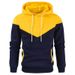 Autumn And Winter Loose Velvet Warm Casual Sports Pullover Long Sleeve Men's Color Matching Hoodie Sweater_viptrois.com