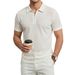Premium Nylon Stretch Polo Shirt For Men – Breathable Golf & Casual Wear With Checkered Jacquard, Moisture-Wicking Short Sleeve_viptrois.com