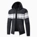 Men's Stylish Sherpa-Lined Hooded Knit Cardigan – Fleece-Lined Winter Coat With Zipper, Warm & Cozy, Casual & Comfortable_viptrois.com