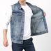 Men's Clothing Autumn Denim Vest Men Retro Trend Jacket Large Size Middle Aged Waistcoat Cotton Multi Pocket Vest Men_viptrois.com