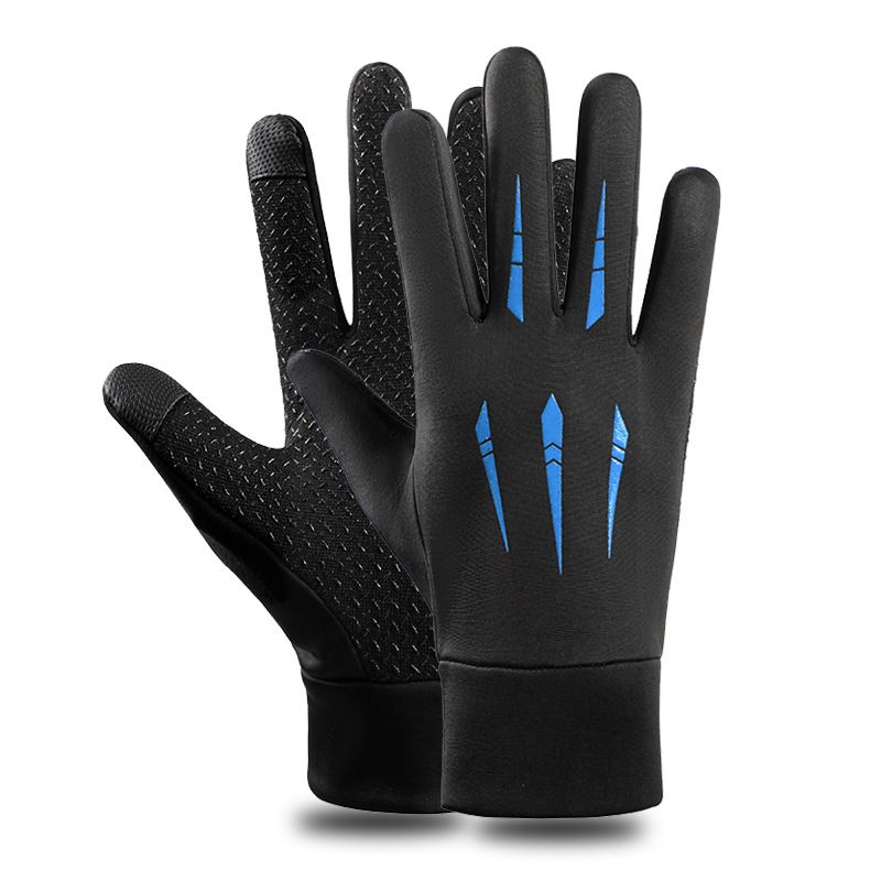Cycling Gloves Men's Winter Gloves Warm Cycling Touch Screen Plus Velvet Non Slip Outdoor Sports Electric Vehicle Motorcycle Riding Gloves_viptrois.com
