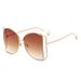 Two Circles Fashion Large Frame Pearl Leg Women's Sunglasses Metal Hollow Colorful Sunglasses Glasses 202045_viptrois.com