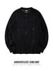 Men's Slim Fit Mesh Knit Sweater - Sexy Long-Sleeve Pullover, Solid Color & Textured Design (White, Black, Beige)_viptrois.com