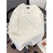 Men's Deconstructed Shoulder Pad T-Shirt – Oversized Streetwear Top With Raw Edge Detail (M-3XL, White/Black)_viptrois.com
