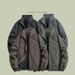 Men's Water-Resistant Softshell Jacket - Lightweight Outdoor Work Coat With Stand Collar, Windproof & Durable For Hiking, Travel & Daily Wear_viptrois.com