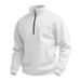 2027 Fashion Outerwear Youth/Men Polyester Stand Collar Half Zipper Pure Color Long Sleeve Casual Sweatshirts_viptrois.com
