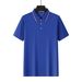 Mens Solid Color Slim Polo Tees Striped Neck Short Sleeve Business Casual Golf Shirts_viptrois.com