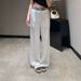 2026 New Korean Full-print Webbing Color Matching Waist Drape Trousers Summer Loose Pants_viptrois.com