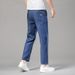 Tencel Thin Cropped Men's Loose Straight Casual Cotton Stretch Plus Size High-End Jeans Men_viptrois.com