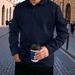 Pulse European American INS Cross-Border Spring And Autumn Long Sleeve Men's Textured Sports Polo Shirt_viptrois.com