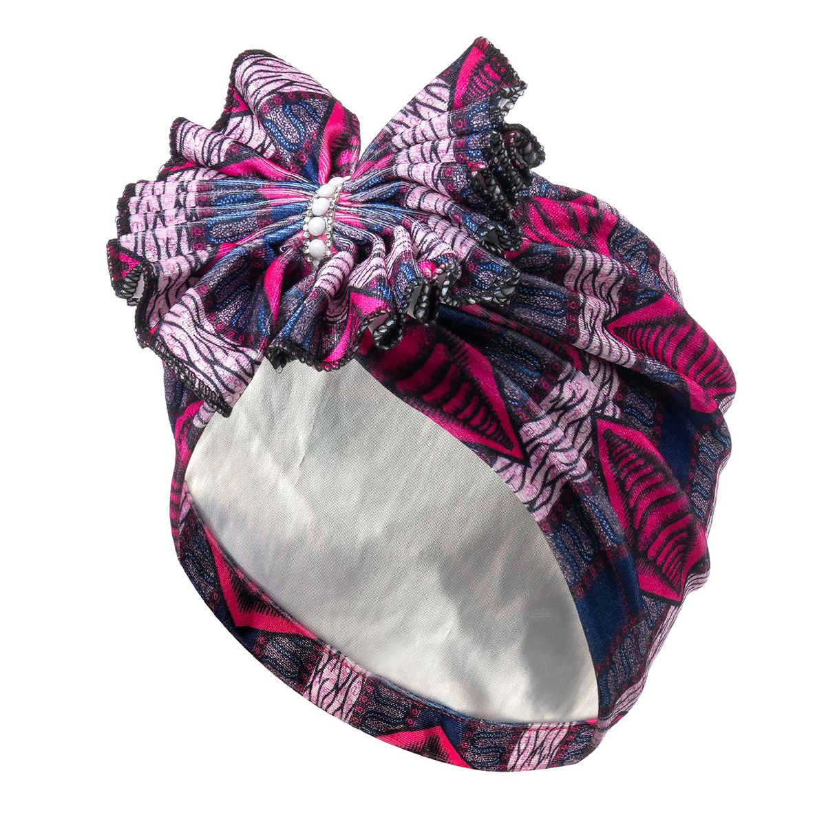Women's Hats Spring And Autumn Warm Flower Hat Pearl Bow Ethnic Hat Hot Sale Elegant Three Dimensional Color Headscarf_viptrois.com