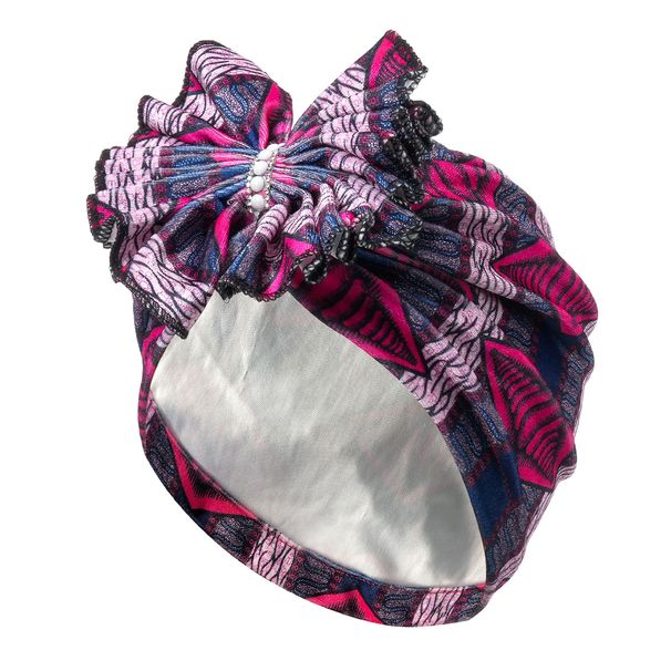 Women's Hats Spring And Autumn Warm Flower Hat Pearl Bow Ethnic Hat Hot Sale Elegant Three Dimensional Color Headscarf_viptrois.com