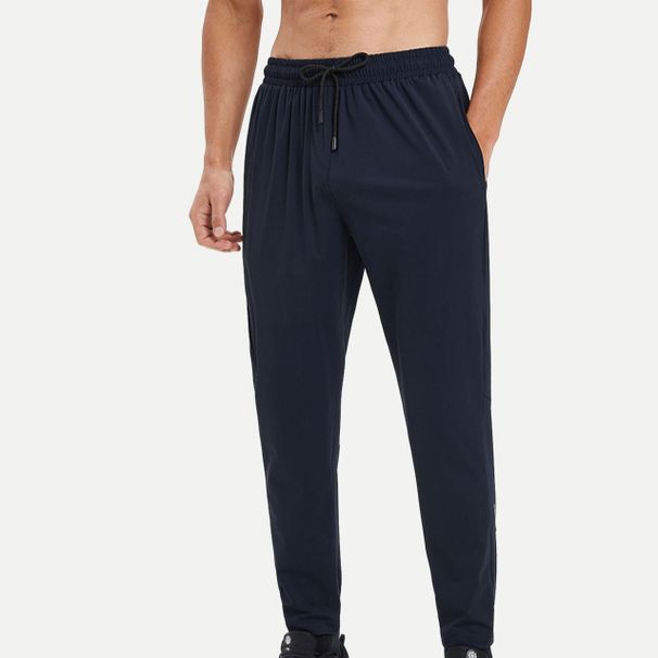 Men's Clothing Men's Summer Thin New Trend Zipper Fitness Elastic Quick Drying Sports Casual Trousers_viptrois.com