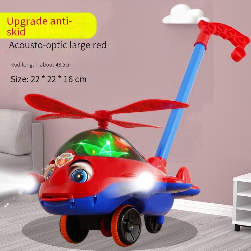 Interactive Baby Walker Toy With Lights & Music – Airplane Push Stroller For Toddlers (Red/Yellow, Ages 0-3)_viptrois.com