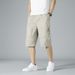 Men's Cotton Short Pants - Summer Lightweight Style, 7-inch Casual Pants, Beach-friendly Loose Large-sized Mid-length Pants_viptrois.com