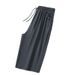 Men's Clothing Ice Silk High Elastic Breathable Sports Pants Men's Large Size M 8xl Nylon Solid Color Versatile Cool Shorts_viptrois.com