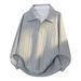 Oversized Layered Collar Sweatshirt For Men, Casual Long Sleeve Pullover, Streetwear Fashion For Spring & Autumn_viptrois.com