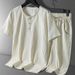 Men's Clothing Cotton And Linen Tang Suit Men's Chinese Summer Thin Short Sleeved T Shirt Linen Suit Chinese Style Men's Hanfu Grandfather Clothes_viptrois.com
