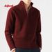 Cross-Border Woolen Warm Knitted Autumn Winter Men Thickened Top Zipper Collar British Style Foreign Trade Solid Color_viptrois.com