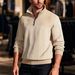 Men’s Retro Zip-Up Hoodie – Heavyweight Jacquard Knit, Stand Collar (S-3XL) | Vintage Streetwear Essential_viptrois.com