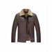 Men's Faux Shearling Leather Jacket Winter Coat Slim Fit PU Outerwear Stylish Casual Blazer For Autumn & Winter_viptrois.com