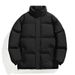 Winter Stand-up Collar Cotton-padded Jackets For Men, Thick And Warm Bread Jackets, Loose And Large-sized Couple Solid-colored Cotton-padded Jackets_viptrois.com