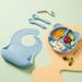 1pc 20x20x3cm Cute Bear Baby Food Supplement Tableware - Food Grade Silicone Suction Cup Dinner Plate Fall-proof Food Bowl_viptrois.com