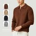 Men's Seagull Neckline Knit Sweater - 515g Heavyweight Crewneck Pullover With Scissor Collar, Stretchable & Machine Washable For Business Casual_viptrois.com