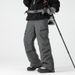 Men's & Women's Insulated Ski Pants – Trendy Windproof Down Trousers For Winter Sports & Urban Adventures (Glacier White/Forest Green/Obsidian Black_viptrois.com